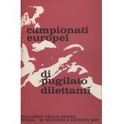 EUROPEAN AMATEUR BOXING CHAMPIONSHIPS 1967 BOXING PROGRAMME