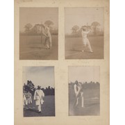 EIGHT ORIGINAL PHOTOGRAPHS OF VICTORIAN CRICKETERS INCLUDING E.J.C. STUDD, E.G. WYNYARD (HAMPSHIRE) ETC.
