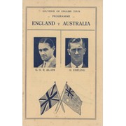 SOUVENIR OF ENGLISH TOUR  1936-1937 CRICKET BROCHURE