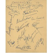 ENGLAND 1955 CRICKET AUTOGRAPHS