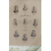 CAMBRIDGE UNIVERSITY CREW 1907 CABINET PHOTOGRAPH