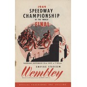 SPEEDWAY CHAMPIONSHIP OF THE WORLD 1949 - FINAL PROGRAMME