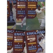 ENGLAND V WEST INDIES 1995 CRICKET PROGRAMMES - SET OF 6
