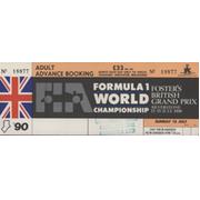 BRITISH GRAND PRIX 1990 ORIGINAL TICKET
