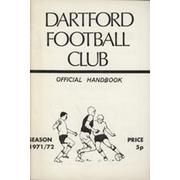 DARTFORD FC 1971-72 OFFICIAL HANDBOOK