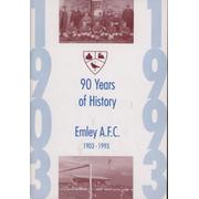 90 YEARS OF HISTORY - EMLEY A.F.C. 1903-1993