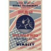 GREAT BRITAIN V UNITED STATES OF AMERICA 1951 AMATEUR BOXING TOURNAMENT (MULTI SIGNED)
