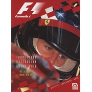 AUSTRALIAN GRAND PRIX 1996 MOTOR RACING PROGRAMME