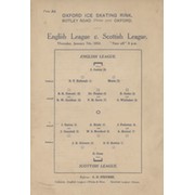 ENGLISH LEAGUE V SCOTTISH LEAGUE 1932 ICE HOCKEY PROGRAMME