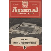BARNET V WALTHAMSTOW AVENUE 1958-59 (F.A. AMATEUR CUP SEMI-FINAL) FOOTBALL PROGRAMME