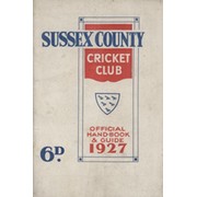 SUSSEX COUNTY CRICKET CLUB YEAR BOOK 1927 (FIRST YEAR OF ISSUE)
