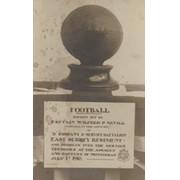 WILFRED NEVILL 1916 FOOTBALL POSTCARD - BALL KICKED INTO GERMAN TRENCHES