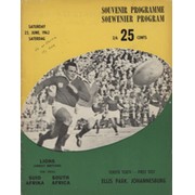 SOUTH AFRICA V BRITISH ISLES 1962 (1ST TEST) RUGBY UNION PROGRAMME