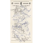WEST INDIES XI V REST OF WORLD XI 1966 CRICKET SCORECARD - SIGNED BY WEST INDIES