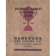 DULWICH HAMLET FOOTBALL CLUB HANDBOOK AND FIXTURE LIST 1934-35