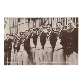 OXFORD UNIVERSITY CREW 1933 ROWING POSTCARD