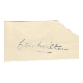 ARTHUR MILTON CRICKET AUTOGRAPH