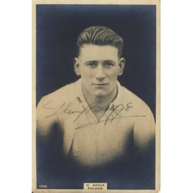 HARRY BAGGE (FULHAM) SIGNED LARGE PINNACE CARD