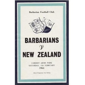 BARBARIANS V NEW ZEALAND 1964 RUGBY PROGRAMME