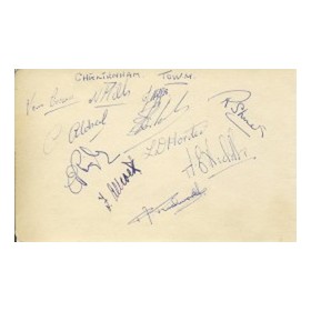 CHELTENHAM TOWN 1950S SIGNED ALBUM PAGE