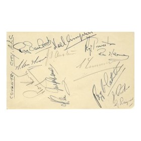 COVENTRY CITY 1956 SIGNED ALBUM PAGE