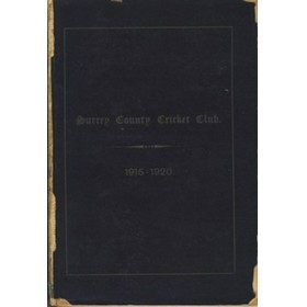 SURREY COUNTY CRICKET CLUB 1920 [HANDBOOK]