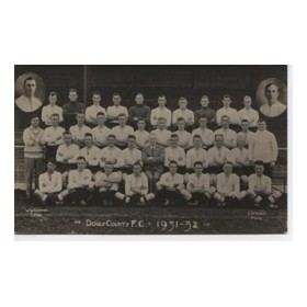 DERBY COUNTY 1931-32 FOOTBALL POSTCARD