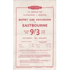 EASTBOURNE V BARKING 1950 (RAILWAY HANDBILL)