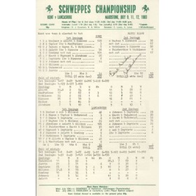 KENT V LANCASHIRE 1983 (SIGNED BY ABRAHAMS)
