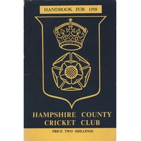 HAMPSHIRE COUNTY CRICKET CLUB ILLUSTRATED HANDBOOK 1958