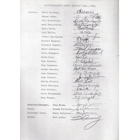 GLOUCESTERSHIRE 1982 CRICKET AUTOGRAPH SHEET