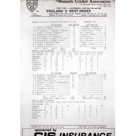 ENGLAND V WEST INDIES 1979 (WOMEN