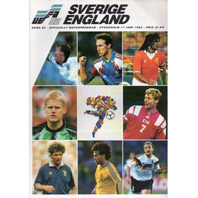ENGLAND V SWEDEN 1992 FOOTBALL PROGRAMME