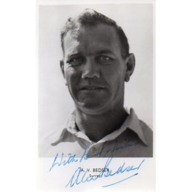 ALEC BEDSER (SURREY & ENGLAND) SIGNED CRICKET POSTCARD