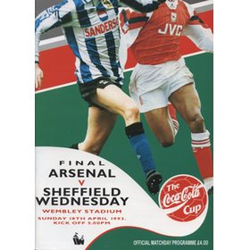 ARSENAL V SHEFFIELD WEDNESDAY 1993 (COCA-COLA CUP FINAL) FOOTBALL PROGRAMME