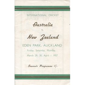 NEW ZEALAND V AUSTRALIA 1957 (3RD TEST, EDEN PARK) CRICKET PROGRAMME