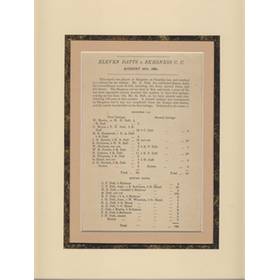 ELEVEN DAFTS V SKEGNESS CC 1882 CRICKET SCORECARD