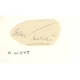 ALAN WATT CRICKET AUTOGRAPH