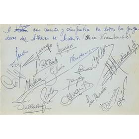ATLETICO MADRID (ECWC WINNERS) 1962 SIGNED ALBUM PAGE