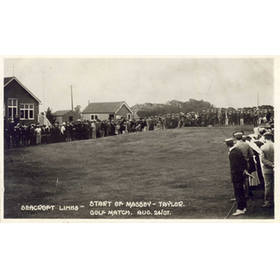 MASSEY - TAYLOR MATCH 1907 (SEACROFT LINKS) GOLF POSTCARD