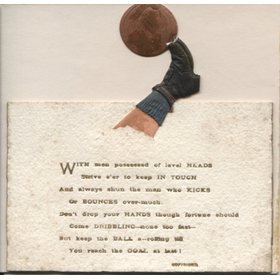 FOOTBALL POETRY CARD 1895