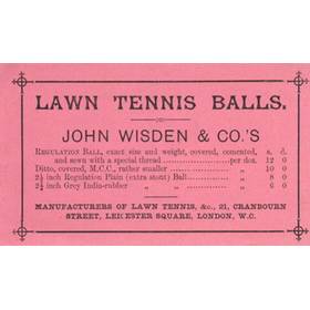 JOHN WISDEN & CO. - LAWN TENNIS BALLS