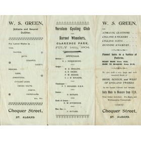 VERULAM CYCLING CLUB & BARNET WHEELERS 1904