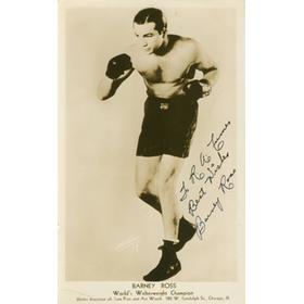 BARNEY ROSS (USA) SIGNED BOXING PHOTOGRAPH