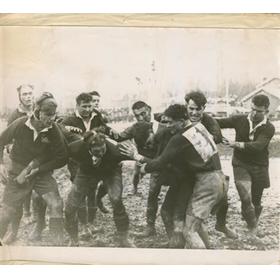OXFORD UNIVERSITY V GRENOBLE 1950 PRESS PHOTOGRAPH
