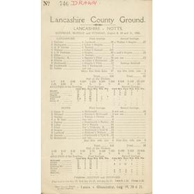 LANCASHIRE V NOTTINGHAMSHIRE 1925  (OLD TRAFFORD)