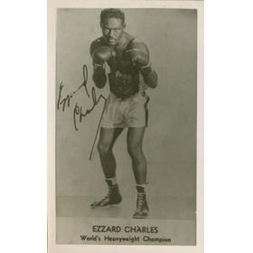 EZZARD CHARLES (USA) BOXING POSTCARD