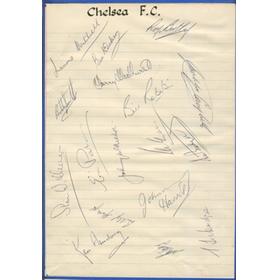CHELSEA FOOTBALL CLUB 1948 AUTOGRAPH SHEET 
