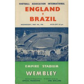 ENGLAND V BRAZIL 1956 FOOTBALL PROGRAMME