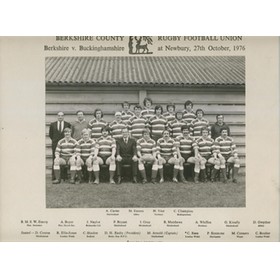 BERKSHIRE COUNTY RFU 1976 TEAM PHOTOGRAPH